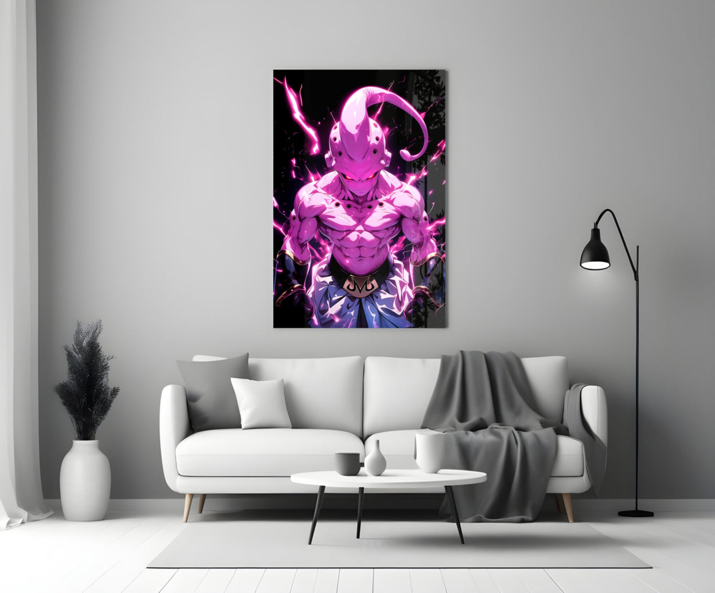Pure Evil Kid Buu Glass Wall Art || Designer Collection