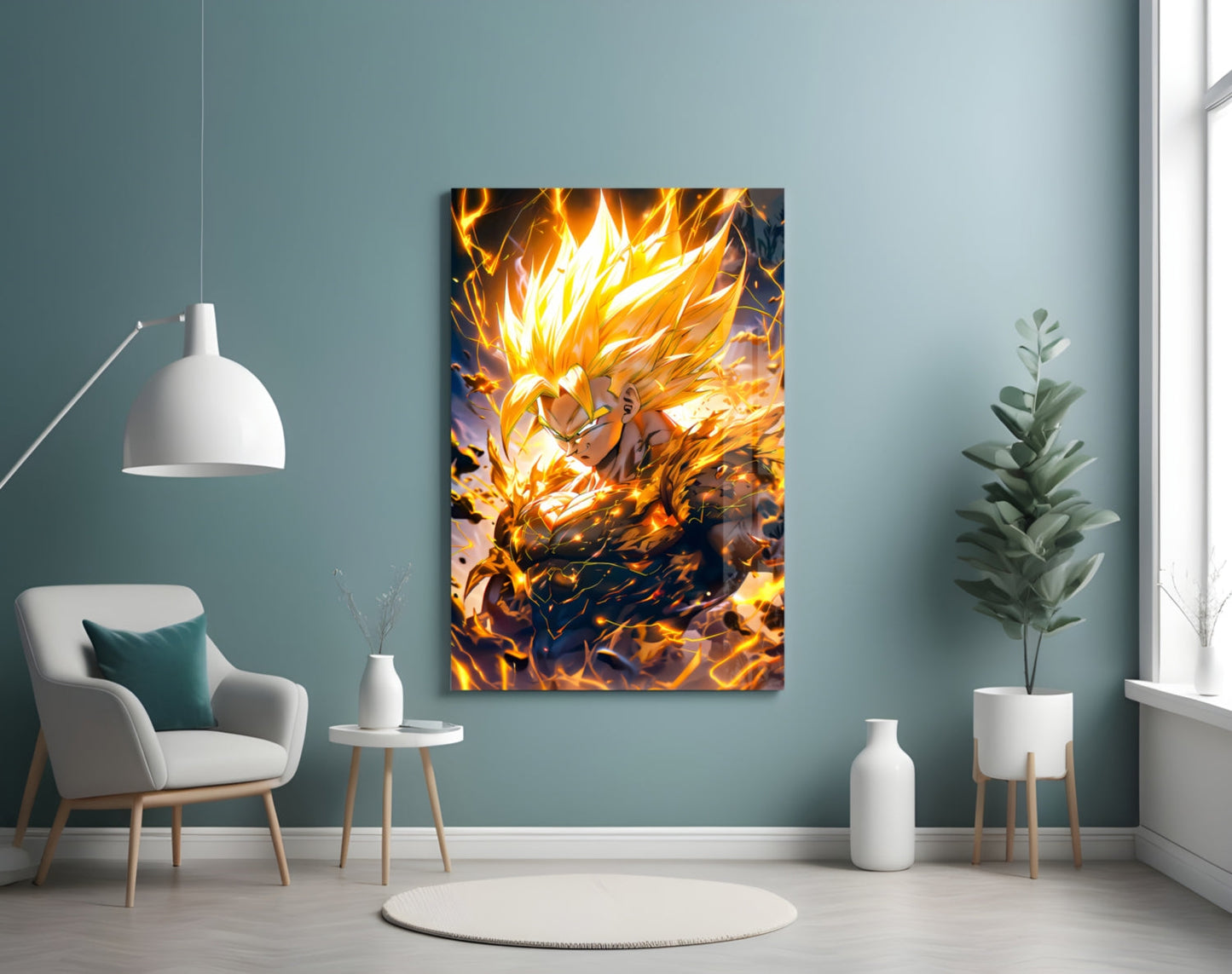 Super Saiyan Gohan Glass Wall Art || Designer Collection
