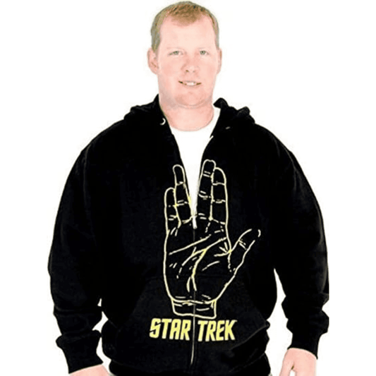 Spock Hand Live Long and Prosper Hooded Zip Up Sweatshirt - S
