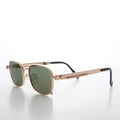 Tailored Steampunk Gold Sunglass with Industrial Temples - Tyga 1 - Rose Gold / Green Lens