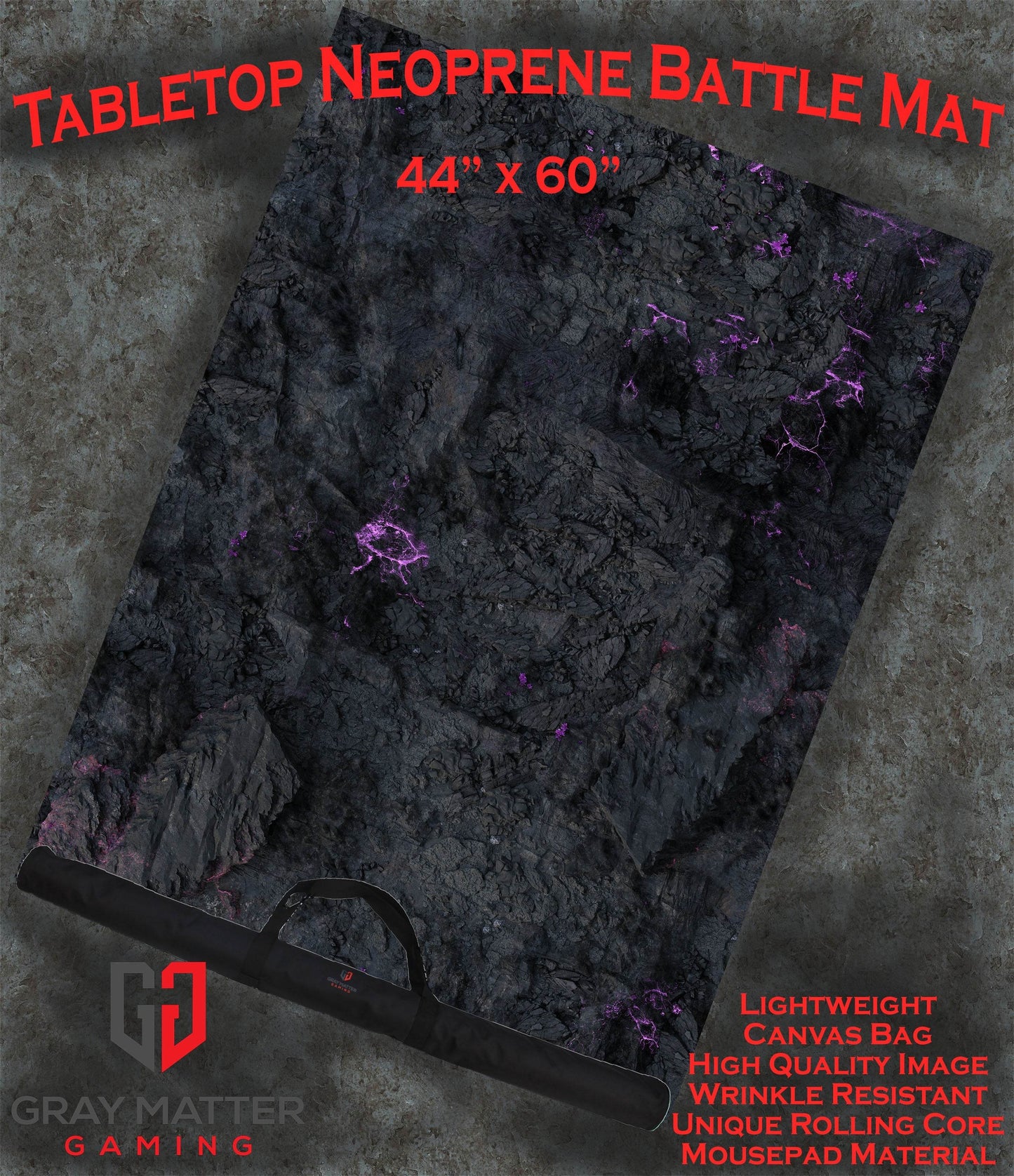 Tainted Cavern - Neoprene Battle Mat - Warhammer, AoS, 40K, Kill Team, MCP, Shatterpoint, Legion, More - 44x60