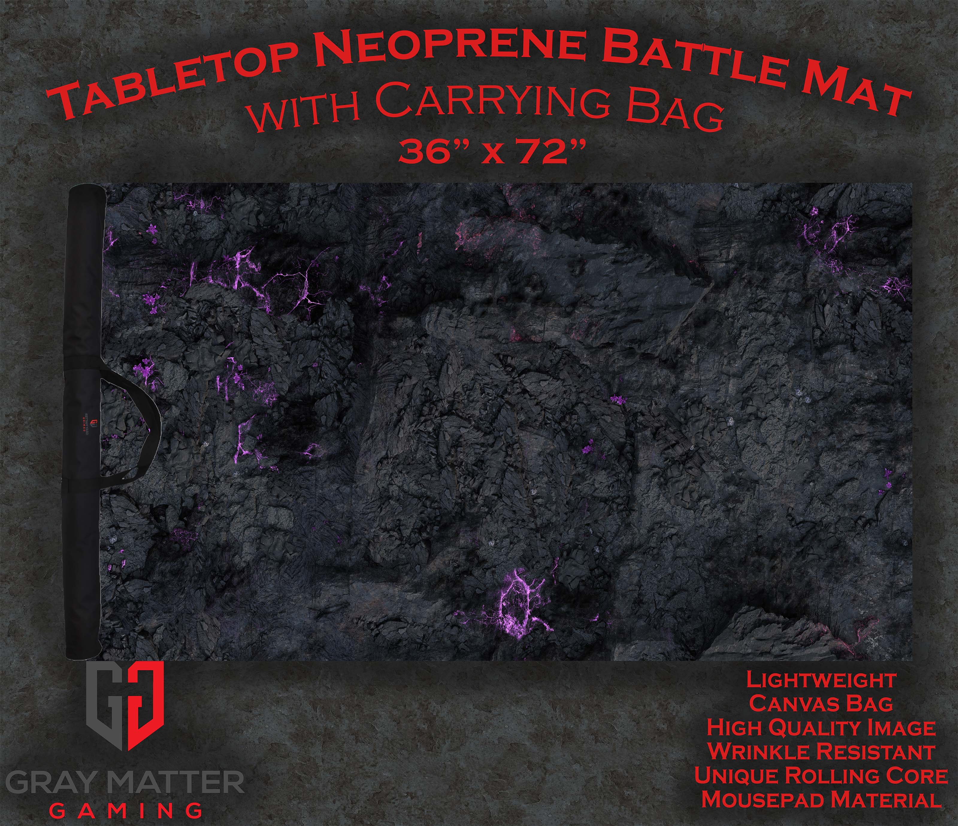 Tainted Cavern - Neoprene Battle Mat - Warhammer, AoS, 40K, Kill Team, MCP, Shatterpoint, Legion, More