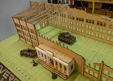 28mm Ruined Tank Factory - 28MMDF170 - 