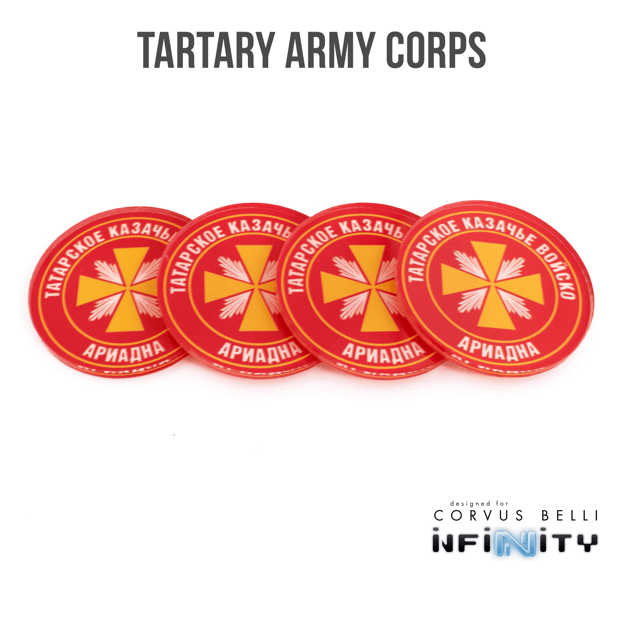 Infinity Faction Command Tokens - Tartary Armored Korps