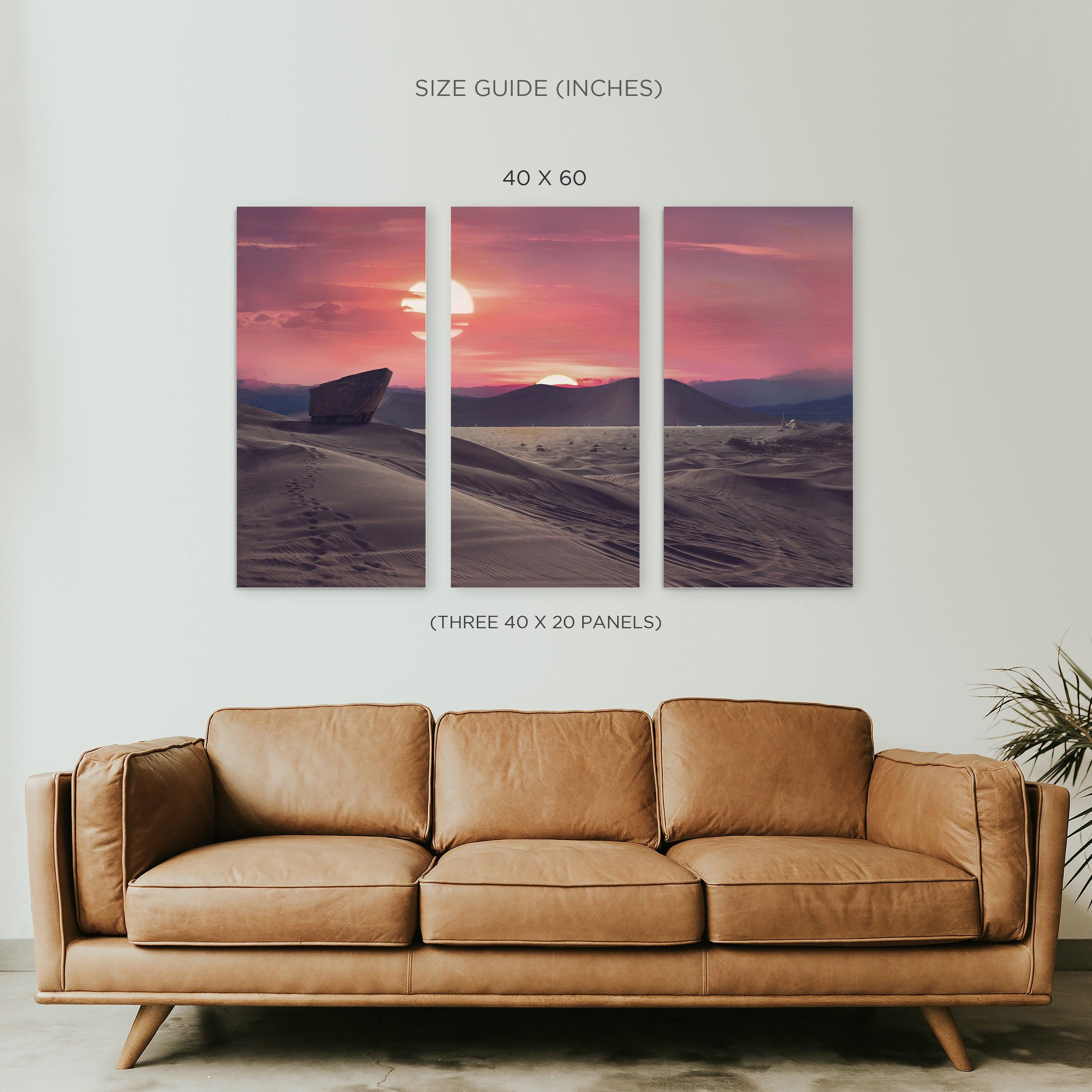 Tatooine Desert Planet Star Wars Canvas