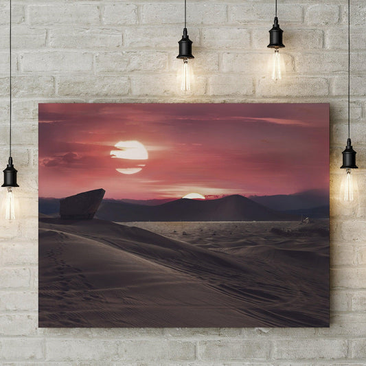 Tatooine Desert Planet Star Wars Canvas