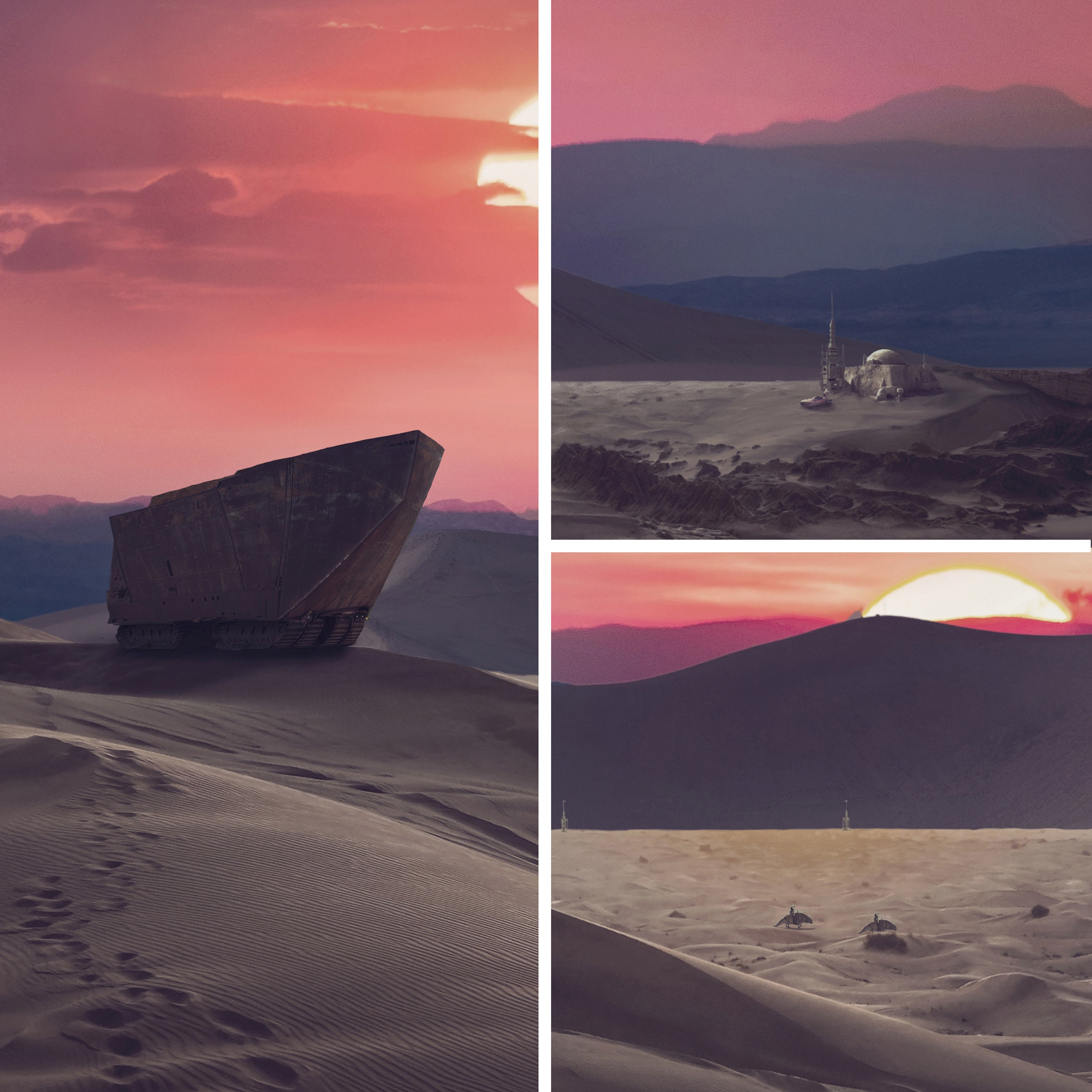 Tatooine Desert Planet Star Wars Canvas