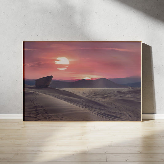 Tatooine Sunrise Desert Planet Star Wars Art Print