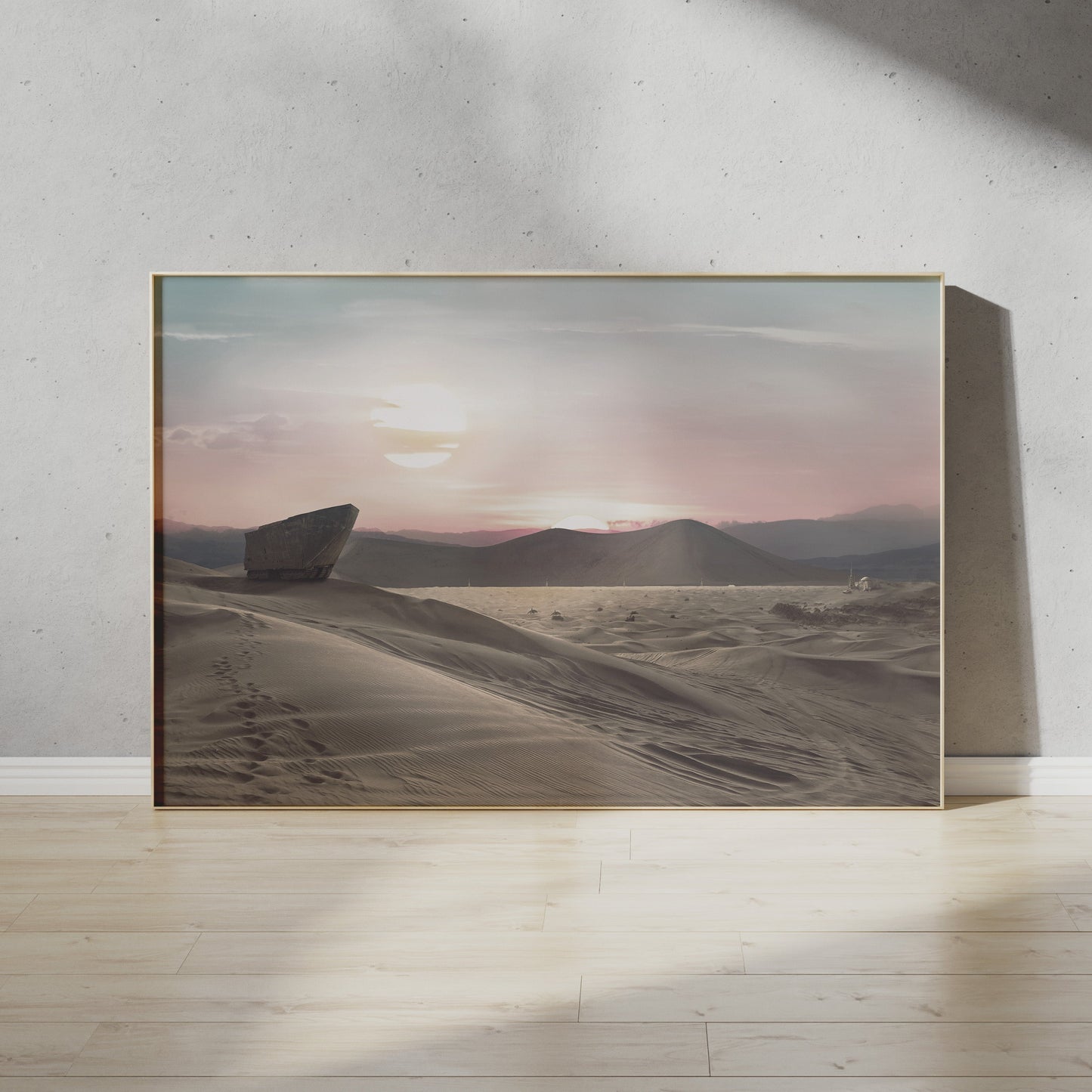 Tatooine Binary Sunset Star Wars Art Print