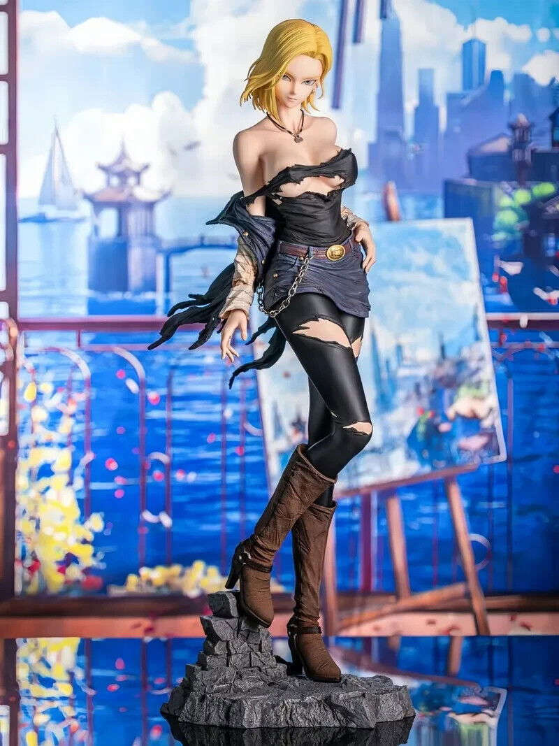 Tattered Android 18 Figure, Dragon Ball Z Sexy Figurine, Anime Gifts 12 in