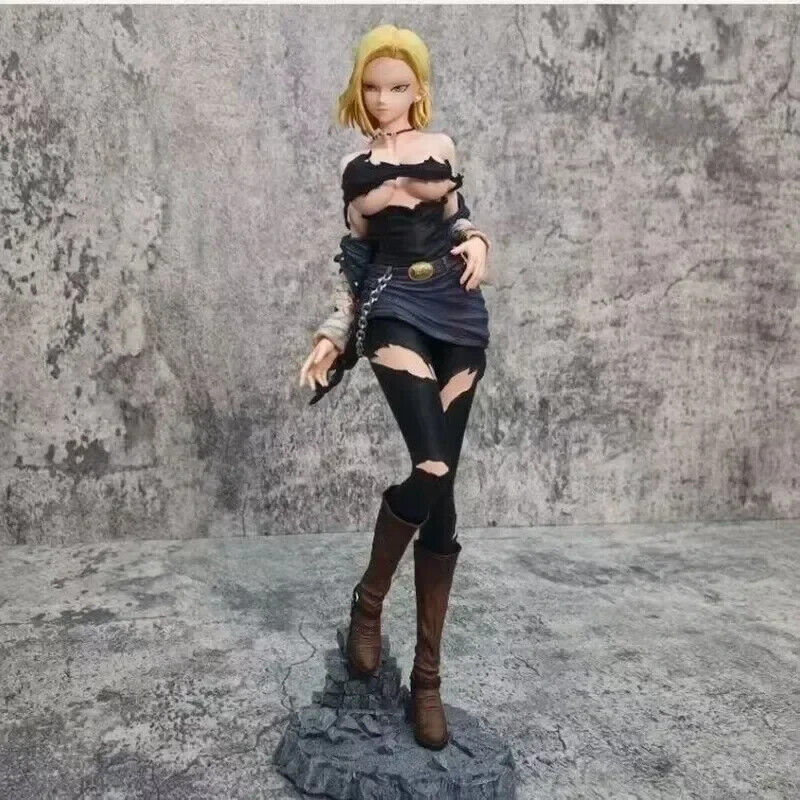 Tattered Android 18 Figure, Dragon Ball Z Sexy Figurine, Anime Gifts 12 in