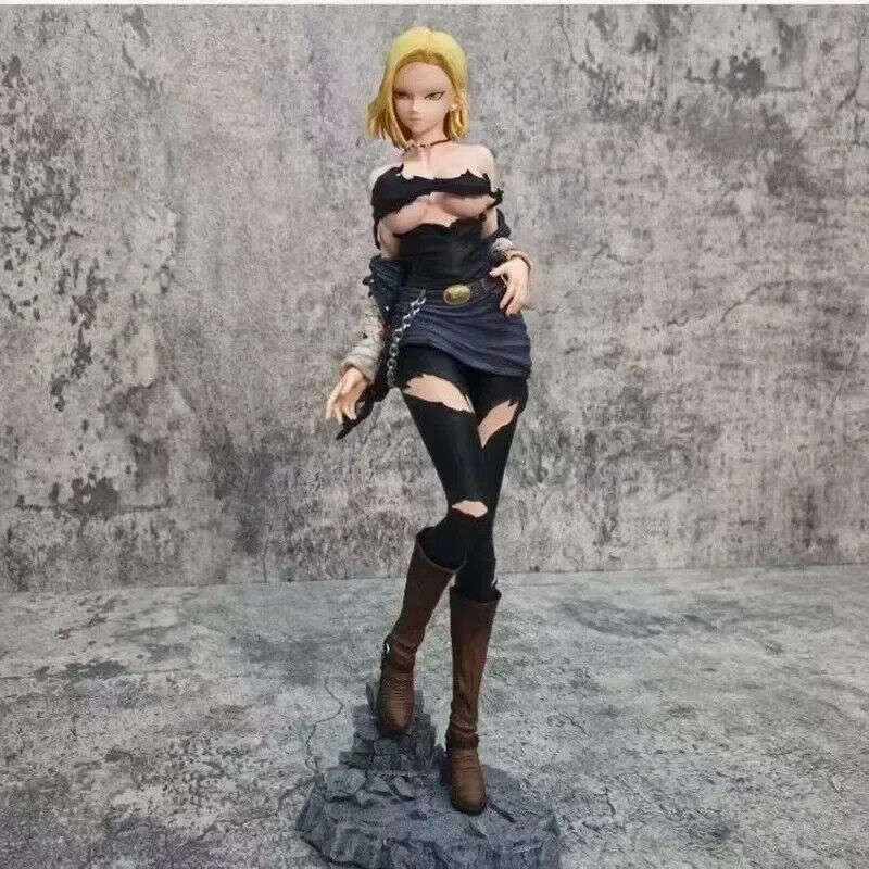 Tattered Android 18 Figure, Dragon Ball Z Sexy Figurine, Anime Gifts 12 in