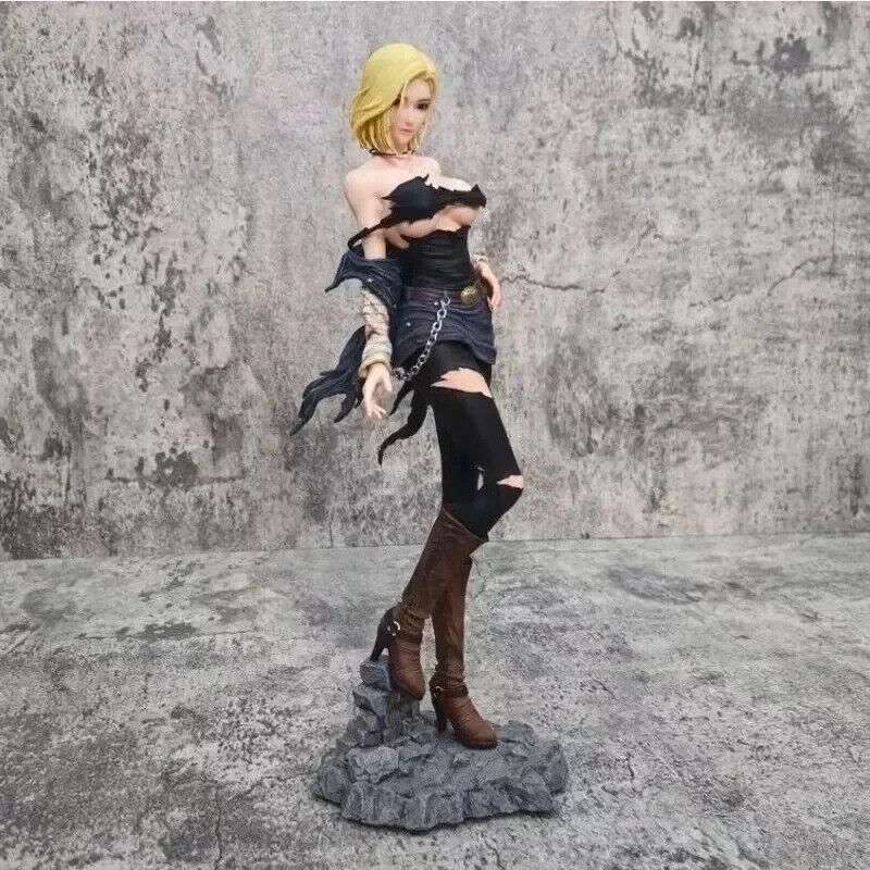 Tattered Android 18 Figure, Dragon Ball Z Sexy Figurine, Anime Gifts 12 in