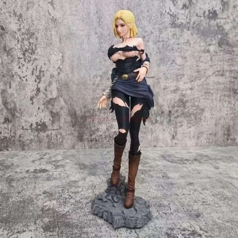 Tattered Android 18 Figure, Dragon Ball Z Sexy Figurine, Anime Gifts 12 in