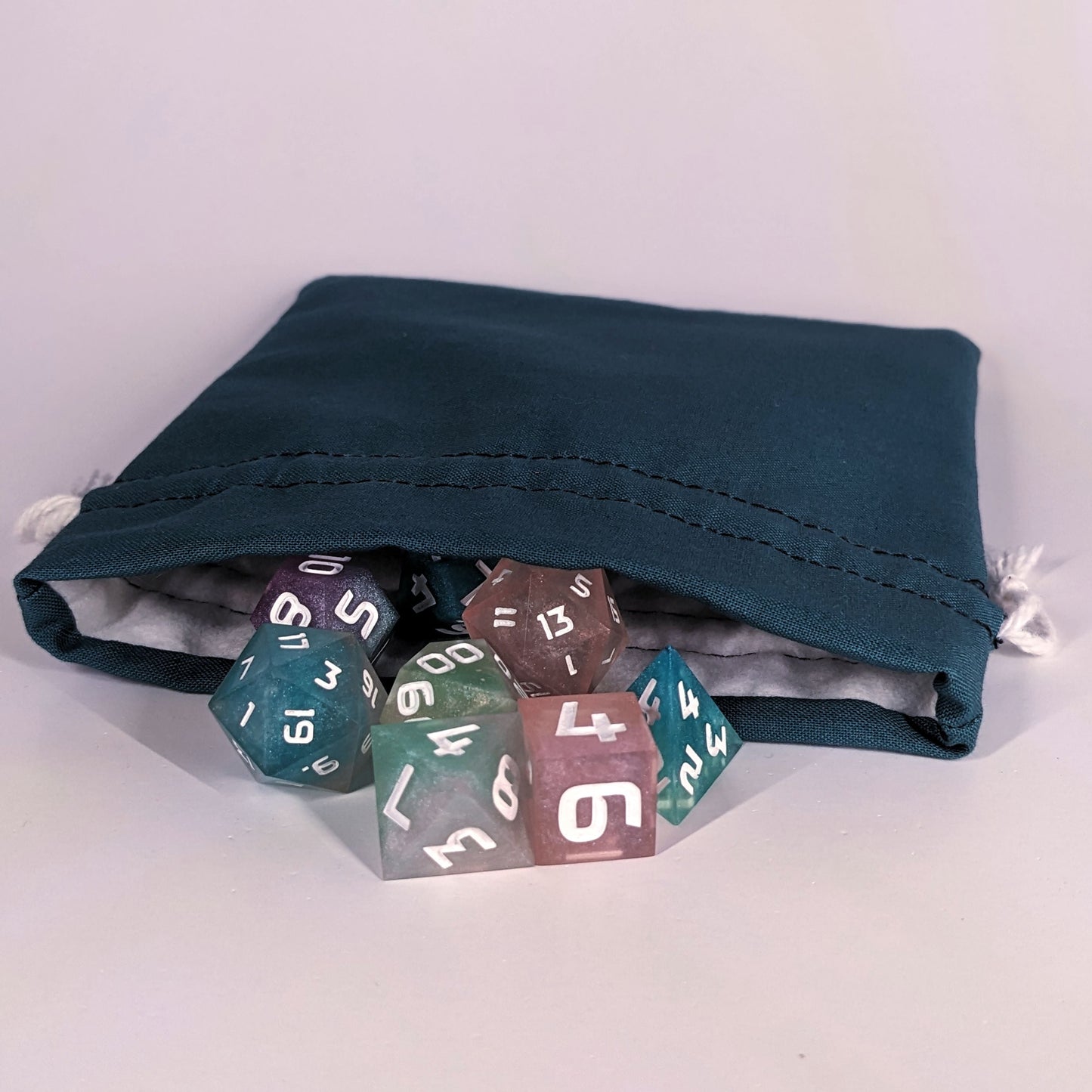 Teal Medium Dice Bag