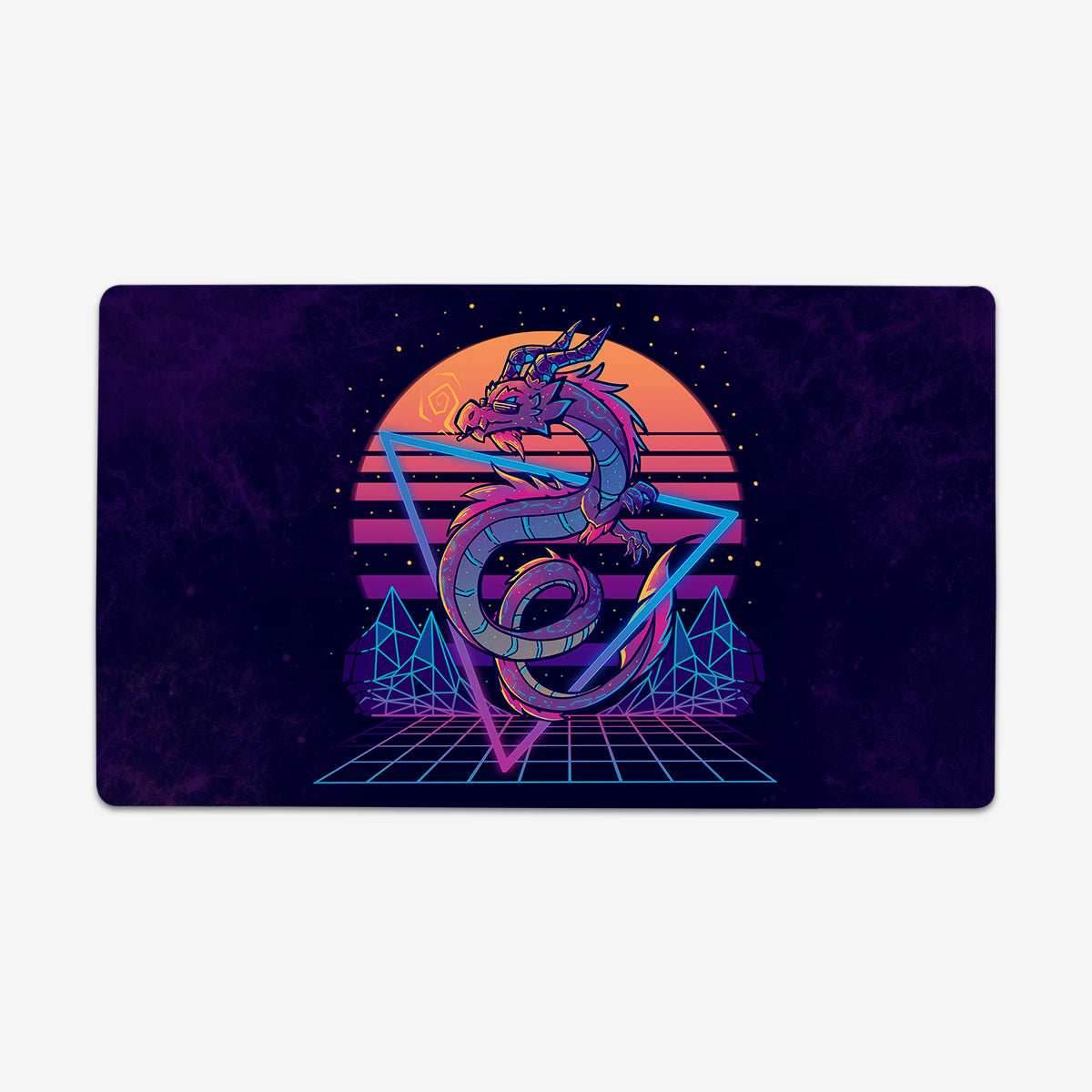 Retrowave Dragon Playmat - Plain