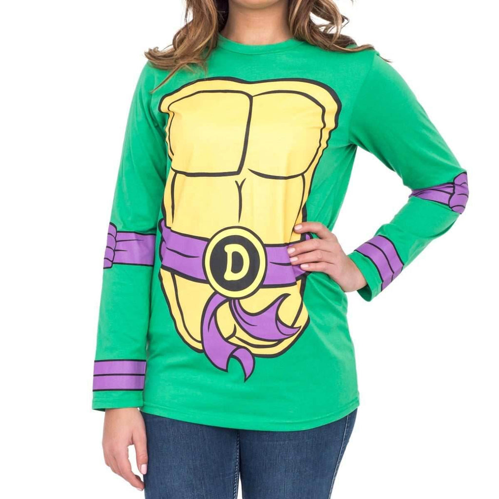 TMNT Long Sleeves Costume T-shirt & Eye Mask - Donatello / XS