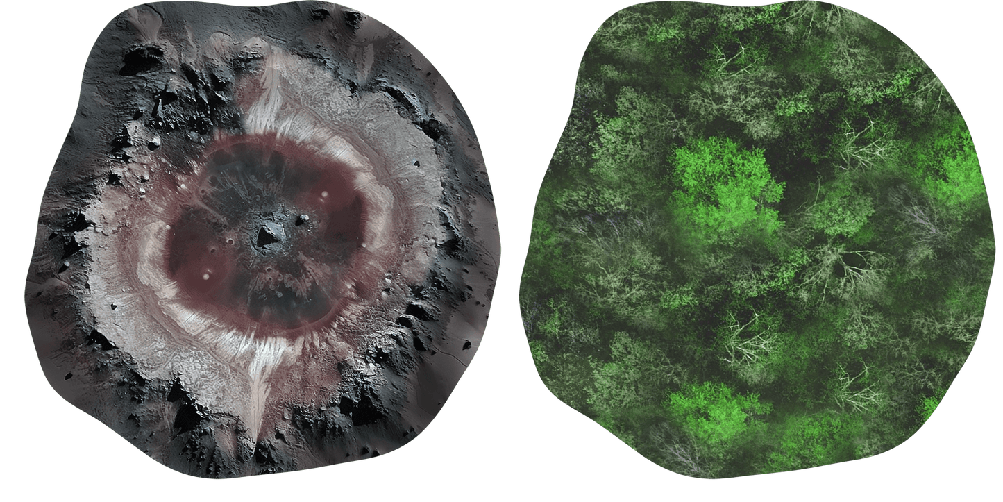 Double Sided Neoprene Terrain Table Set for Warhammer 40k, AoS, Star Wars, Conquest, Bolt Action, Saga, and more! - 