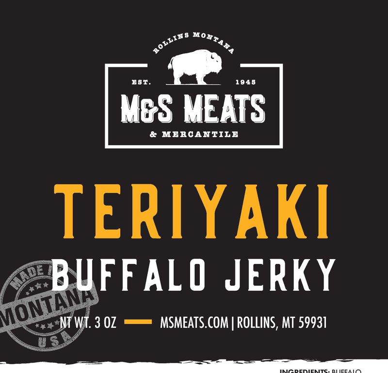 Teriyaki Buffalo Jerky - 1/4 lb (4 oz)