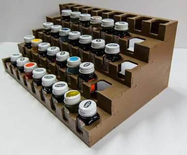 Wall Mount Paint Rack - Testors Square Enamels - 