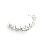 The Age of Pearls Crown Tiara in Silver | Royalty Crown Party or Bridal Hair Accessory