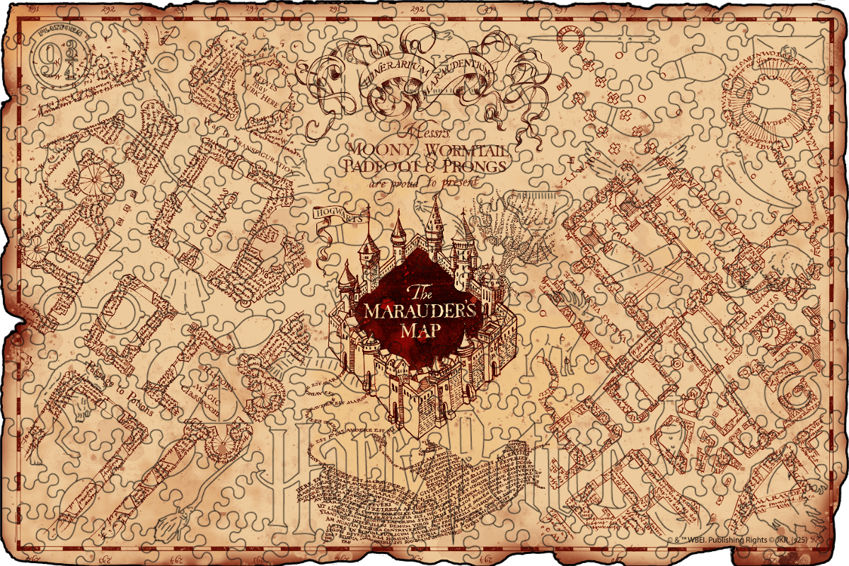 Wooden jigsaw puzzle Harry Potter™ Marauder’s Map