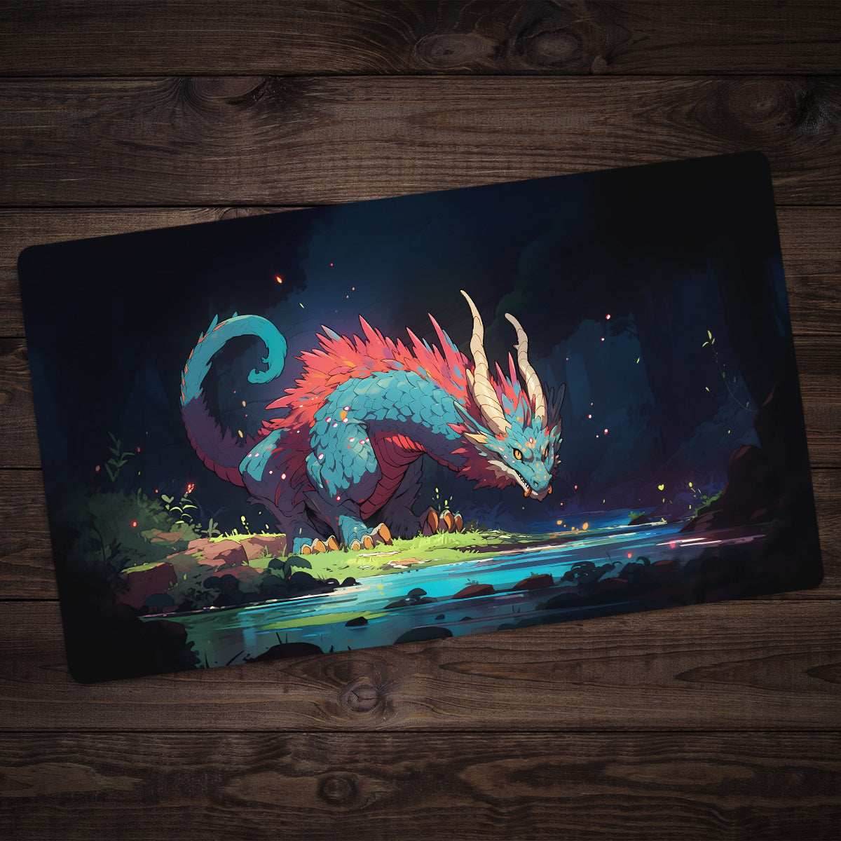 The Blue River Dragon Playmat - Standard Playmat / Plain