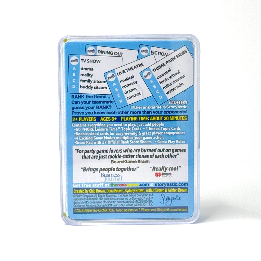 The Rank Game: More Leisure Time (Standalone & Expansion Pack)