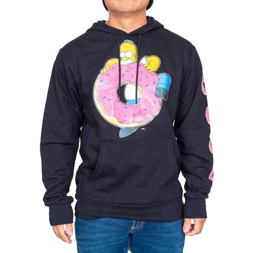 The Simpsons Homer Donut Pull Over Hoodie Sweatshirt - S