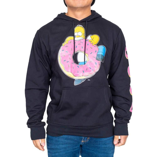The Simpsons Homer Donut Pull Over Hoodie Sweatshirt - S