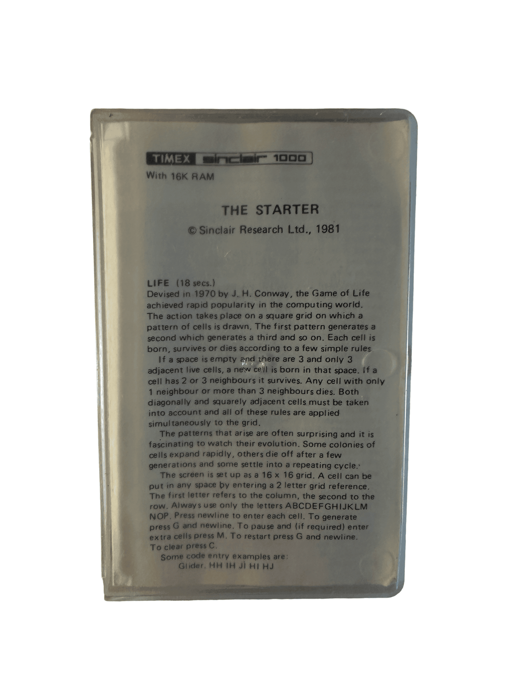 Timex Sinclair 1000 Cassette Lot - (17) - Pac Rabbit, Chess, etc. - 