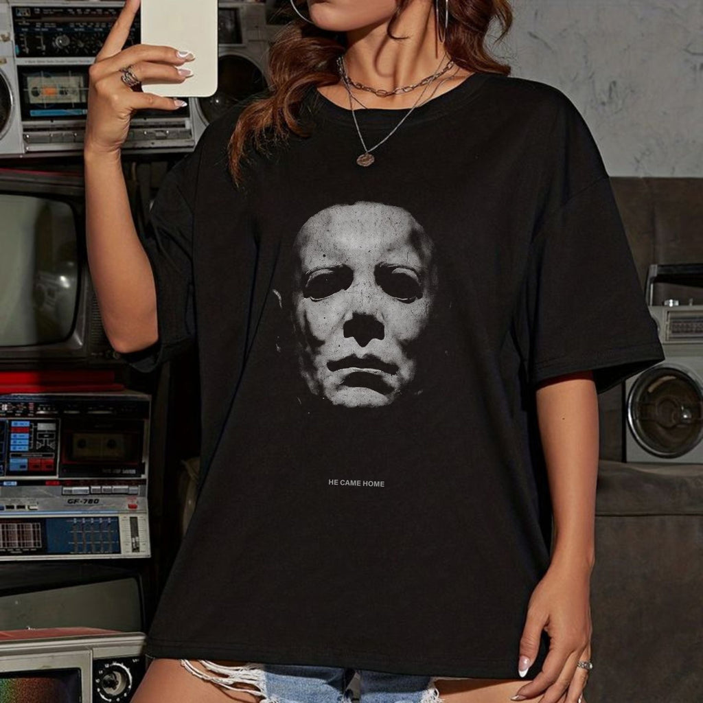 "The Night He Came Home" Michael Myers T-Shirt - Classic Horror Film Tee, Retro Fall Halloween Gift
