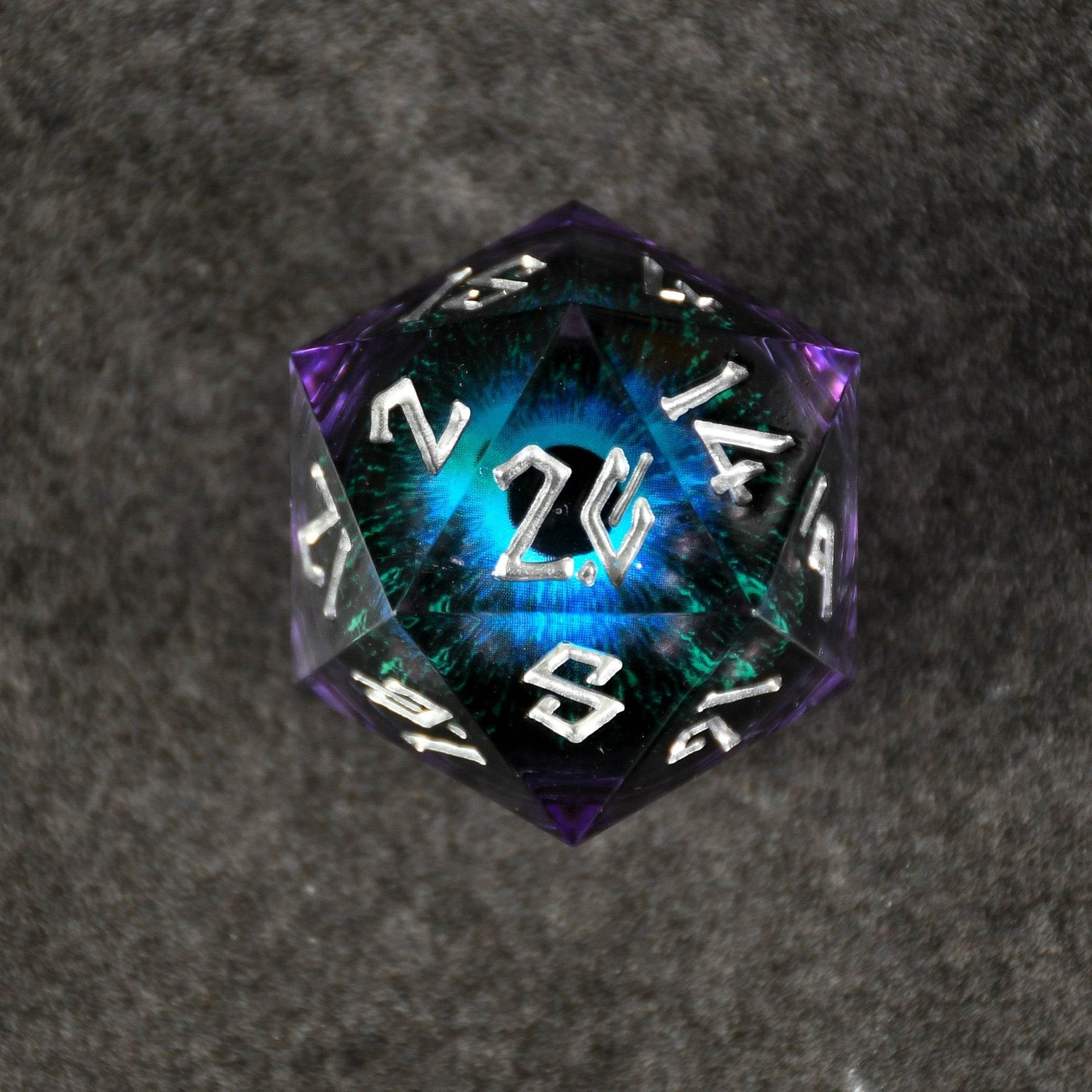 The Omnipotent Liquid Core (Purple/Silver) 30mm D20 'PRE-ORDER | SPRING EVENT DEAL' - 