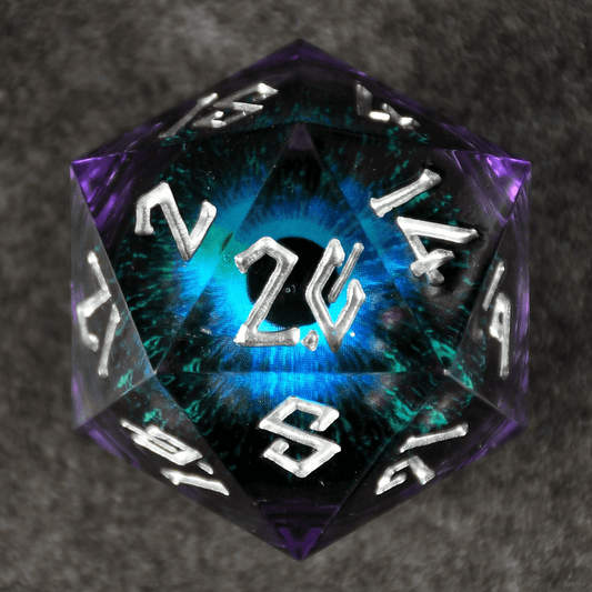 The Omnipotent Liquid Core (Purple/Silver) 30mm D20 'PRE-ORDER | SPRING EVENT DEAL' - 