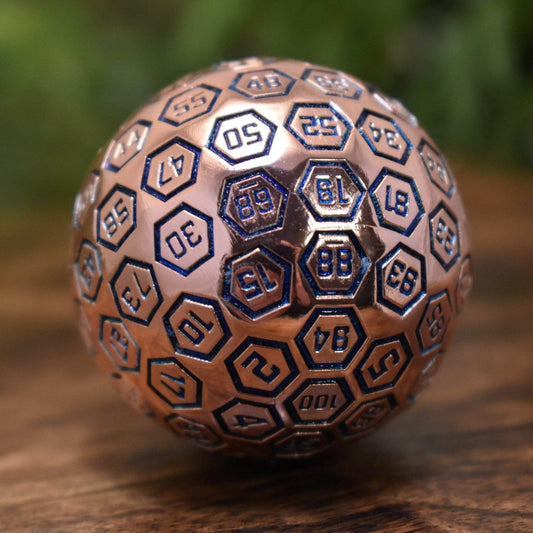 The Orb D100 - Aqua and Bronze Metal Die - 