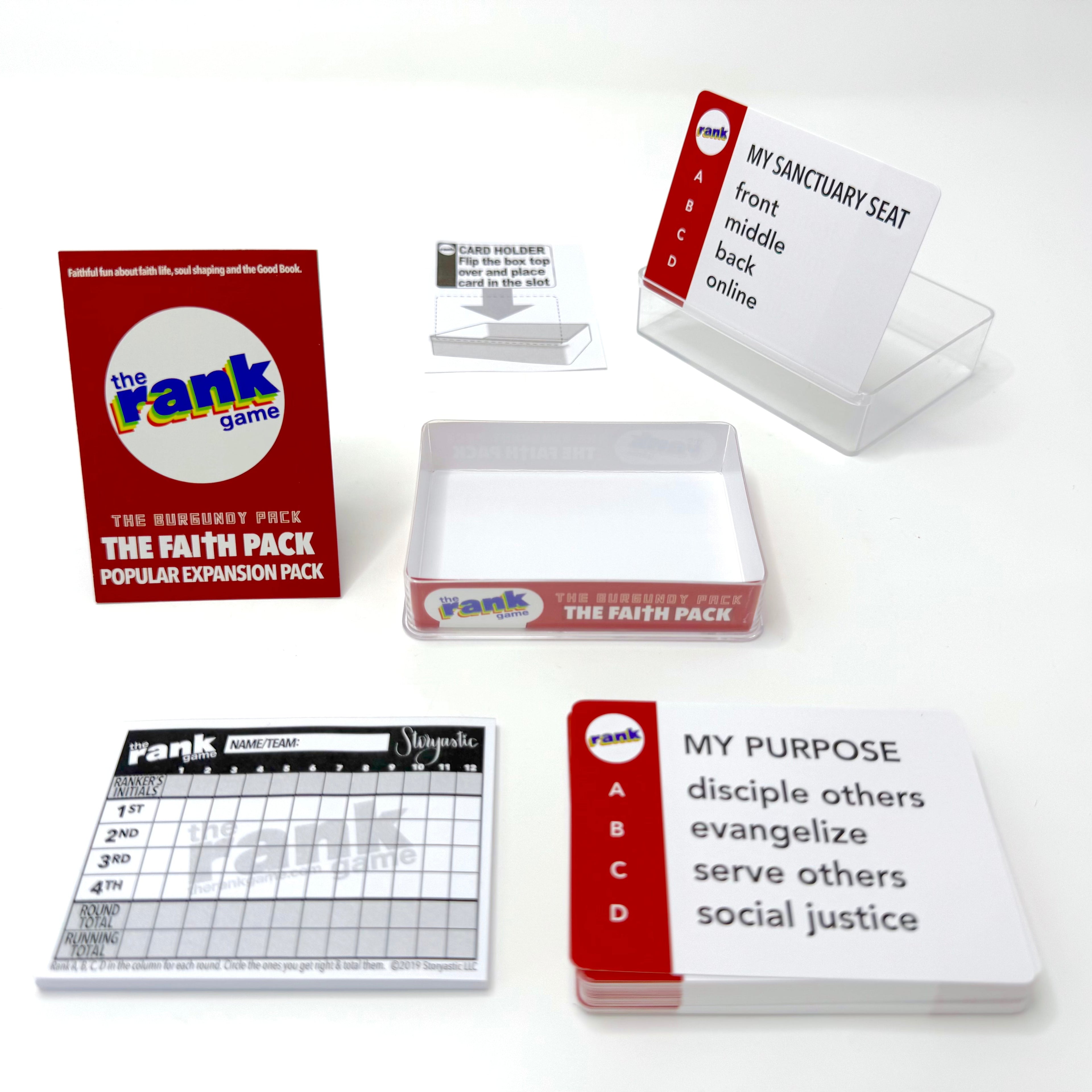 The Rank Game On-the-Go: Faith Pack (Burgundy Pack)