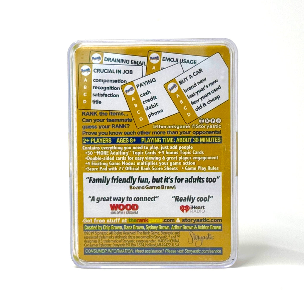 The Rank Game On-the-Go: MORE Adulting (Dijon Yellow Pack)