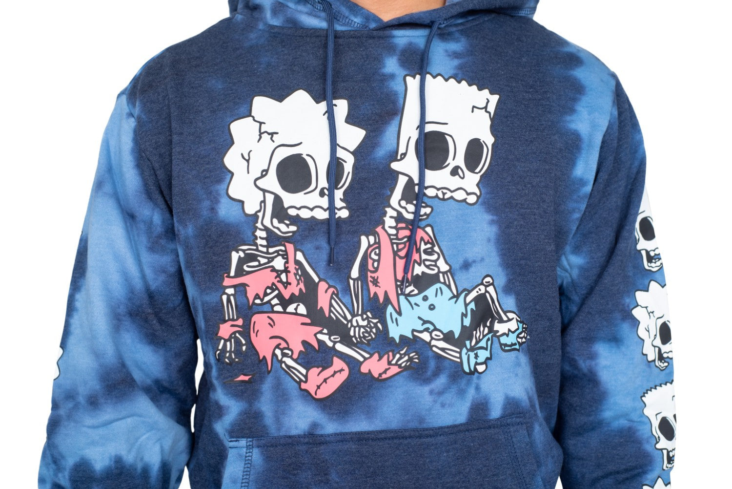 The Simpsons Bart and Lisa Skeleton Hex and the City Pull Over Hoodie