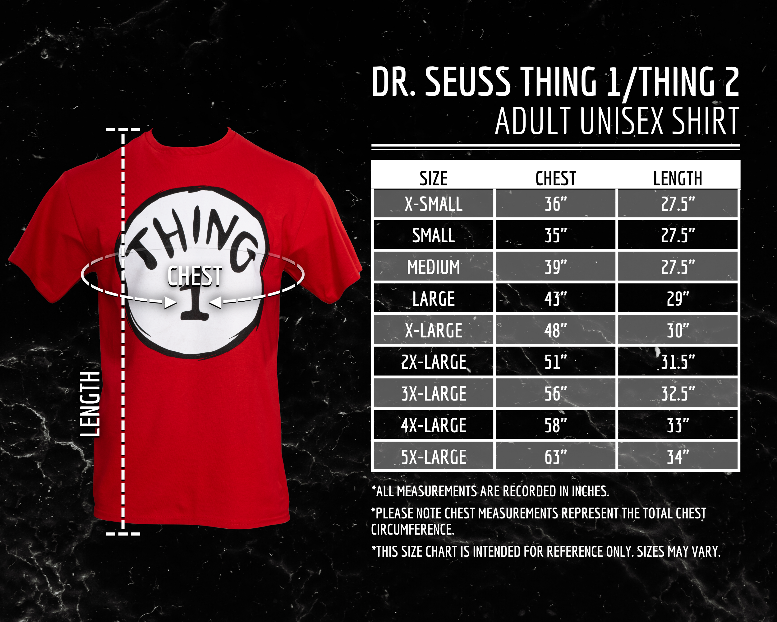 Dr Seuss Thing 1 Adult Short Sleeves Red T-Shirt