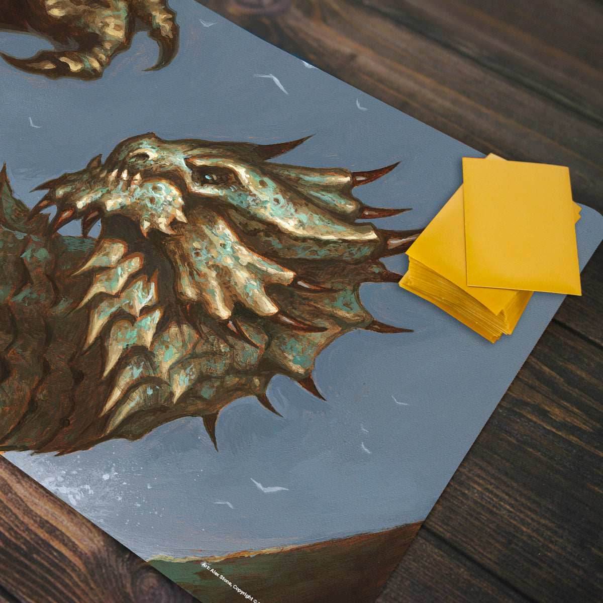 Ancient Bronze Dragon Playmat - Standard Playmat / Plain