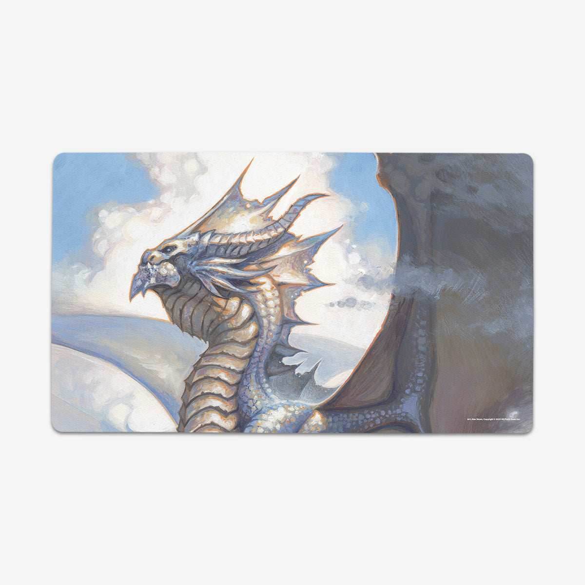 Ancient Silver Dragon Playmat - Standard Playmat / Plain