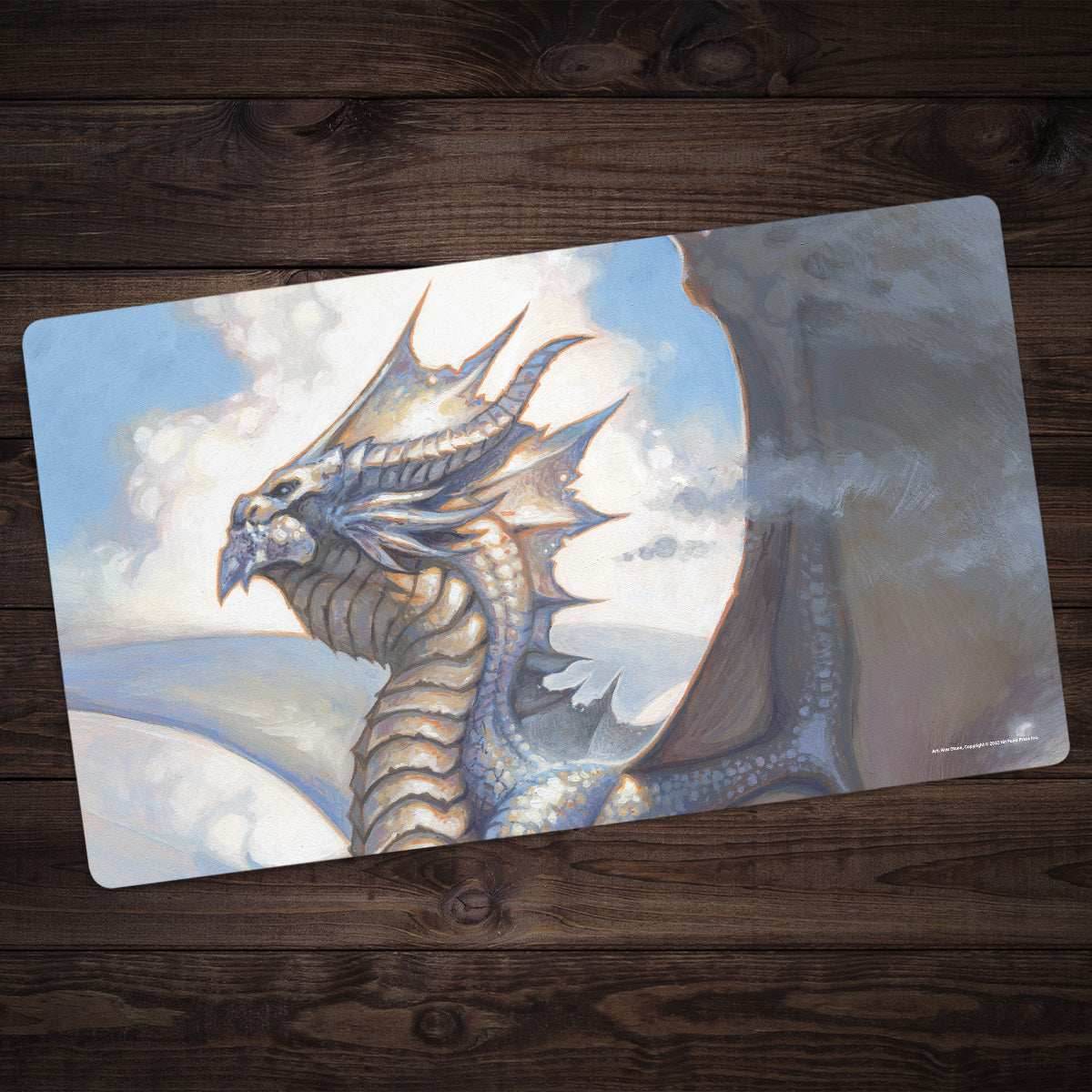 Ancient Silver Dragon Playmat - Standard Playmat / Plain