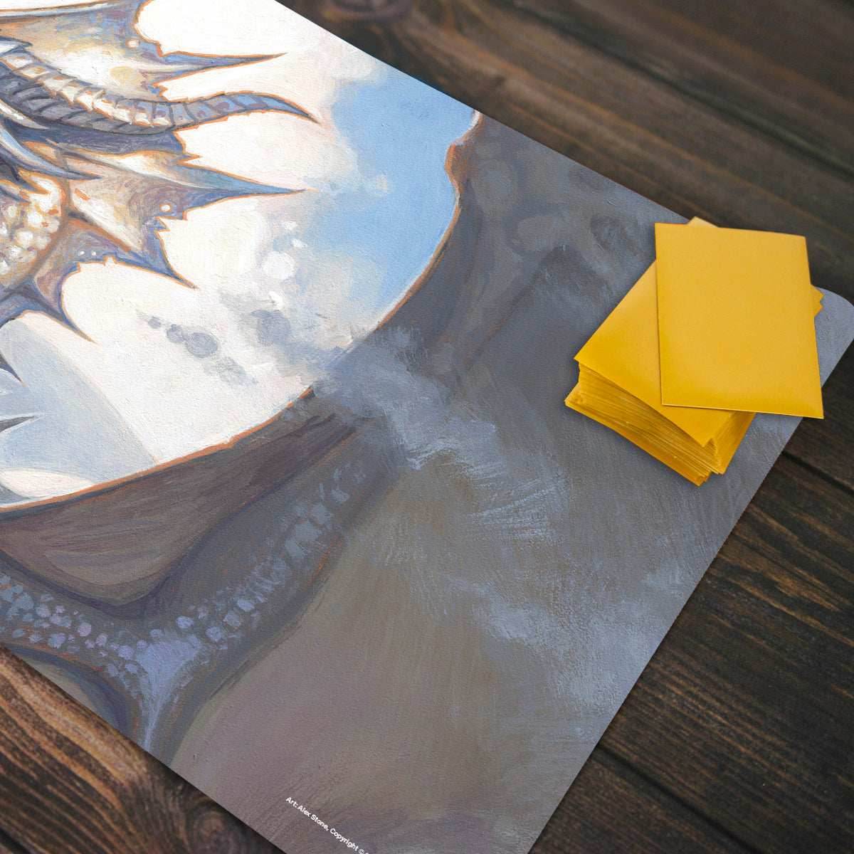 Ancient Silver Dragon Playmat - Standard Playmat / Plain