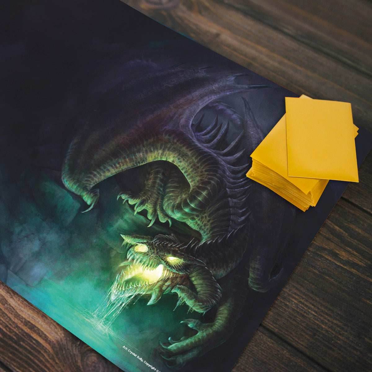 Adult Black Dragon Playmat - Standard Playmat / Plain