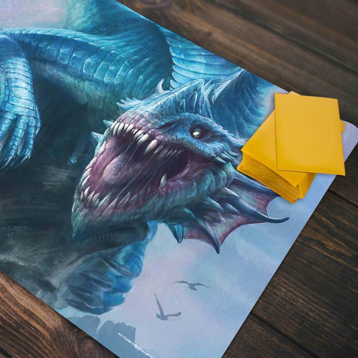 Adult Blue Dragon Playmat - Standard Playmat / Plain