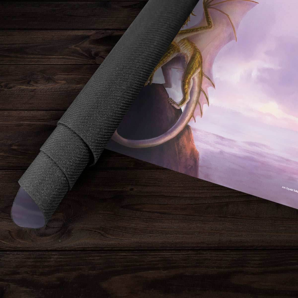 Adult Brass Dragon Playmat - Standard Playmat / Plain