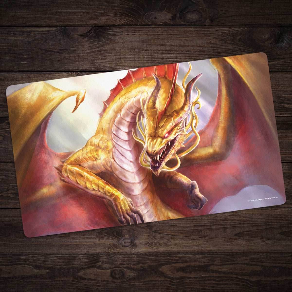 Adult Gold Dragon Playmat - Standard Playmat / Plain