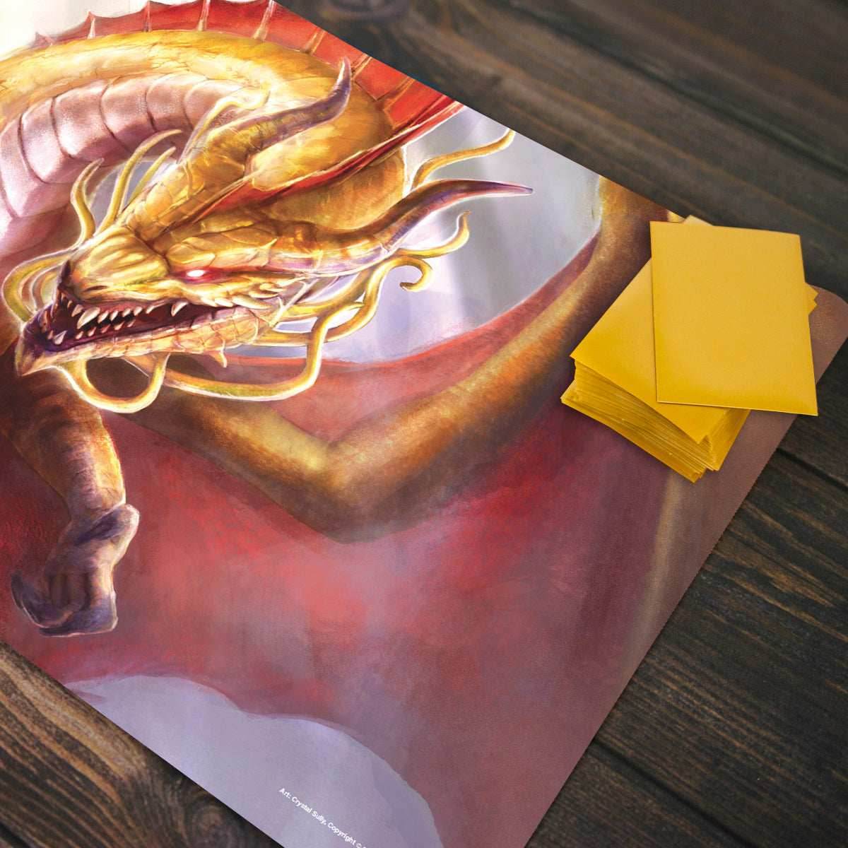 Adult Gold Dragon Playmat - Standard Playmat / Plain