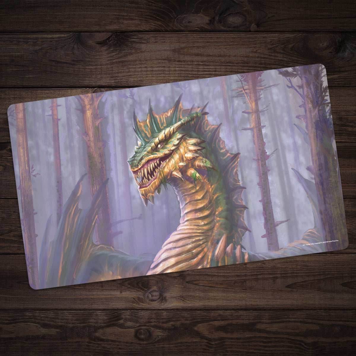 Adult Green Dragon Playmat - Standard Playmat / Plain
