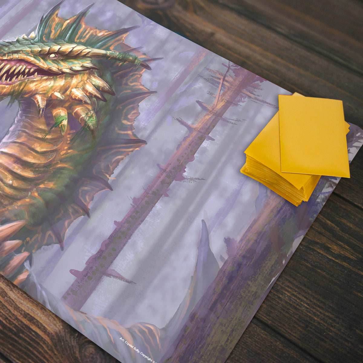 Adult Green Dragon Playmat - Standard Playmat / Plain